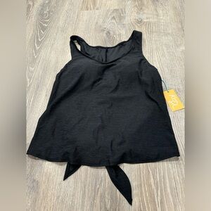 New Kona Sol Black Tankini Small With tie at bottom TS2